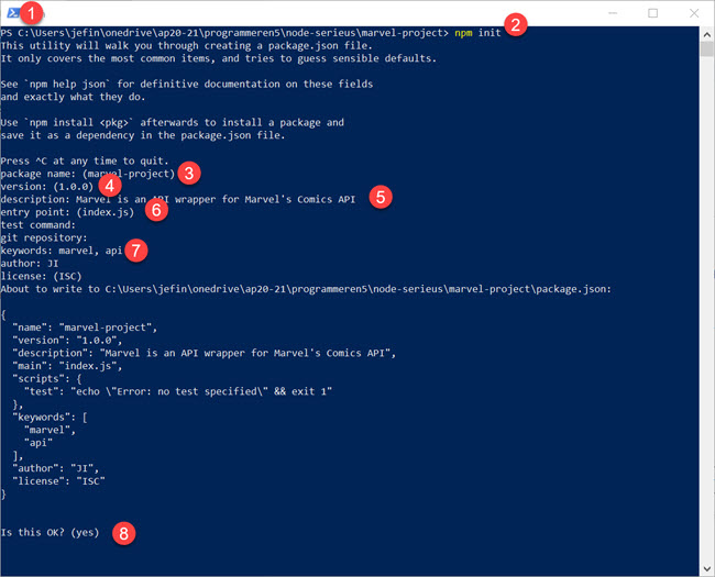 npm init dialogbox marvel